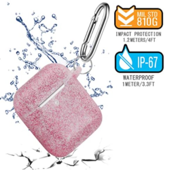 AirPods Case Cover with Keychain - Bling red/blue - Picture 8 of 14